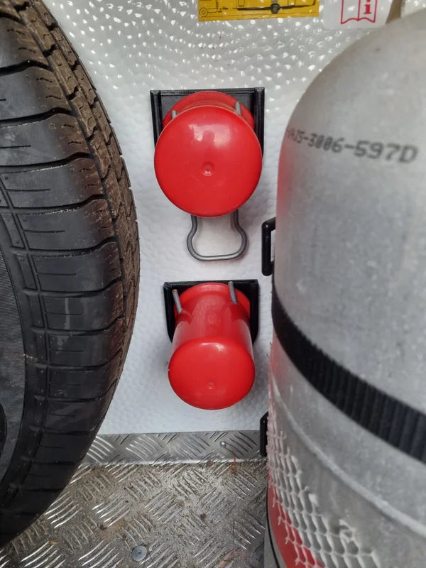 Gasflaschenkappenhalterung V2, versch. Farben