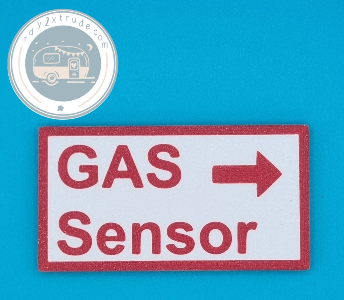 Hinweisschild verbauter Gas Sensor